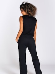 Negro - Camiseta sin mangas para mujer de algodón 100% de Pineapple - Imagen 4 de 6