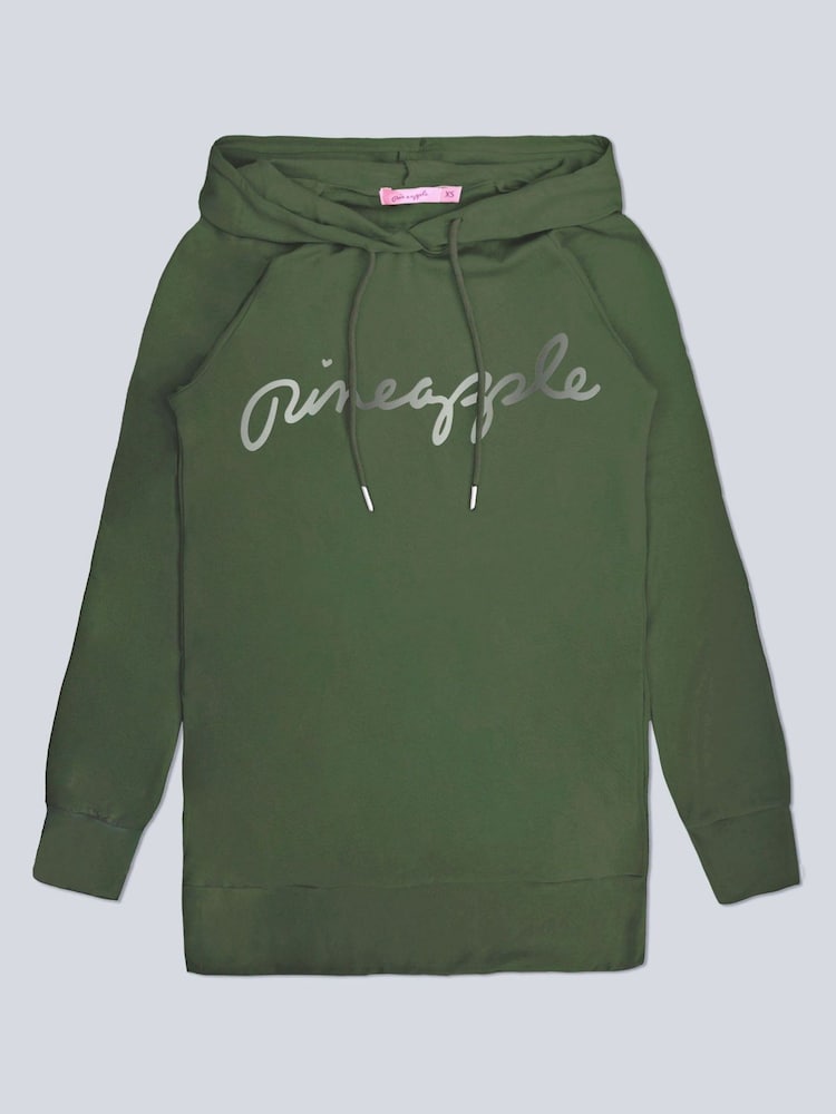 Pineapple Green Womens Longline Hoodie - Image 6 of 6 Pineapple Green Womens Longline Hoodie - Image 6 of 6