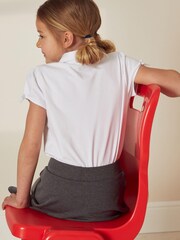 White Cotton Stretch Bow Sleeve Jersey Top (3-16yrs) - Image 3 of 9