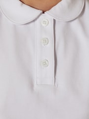 White Cotton Stretch Bow Sleeve Jersey Top (3-16yrs) - Image 5 of 9