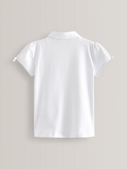 White Cotton Stretch Bow Sleeve Jersey Top (3-16yrs) - Image 7 of 9