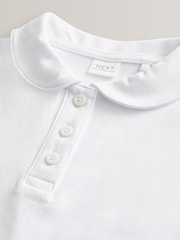 White Cotton Stretch Bow Sleeve Jersey Top (3-16yrs) - Image 8 of 9