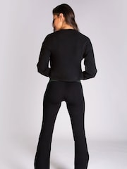 Pineapple Black Logo Womens Midi Crop Sweater - Image 3 of 5