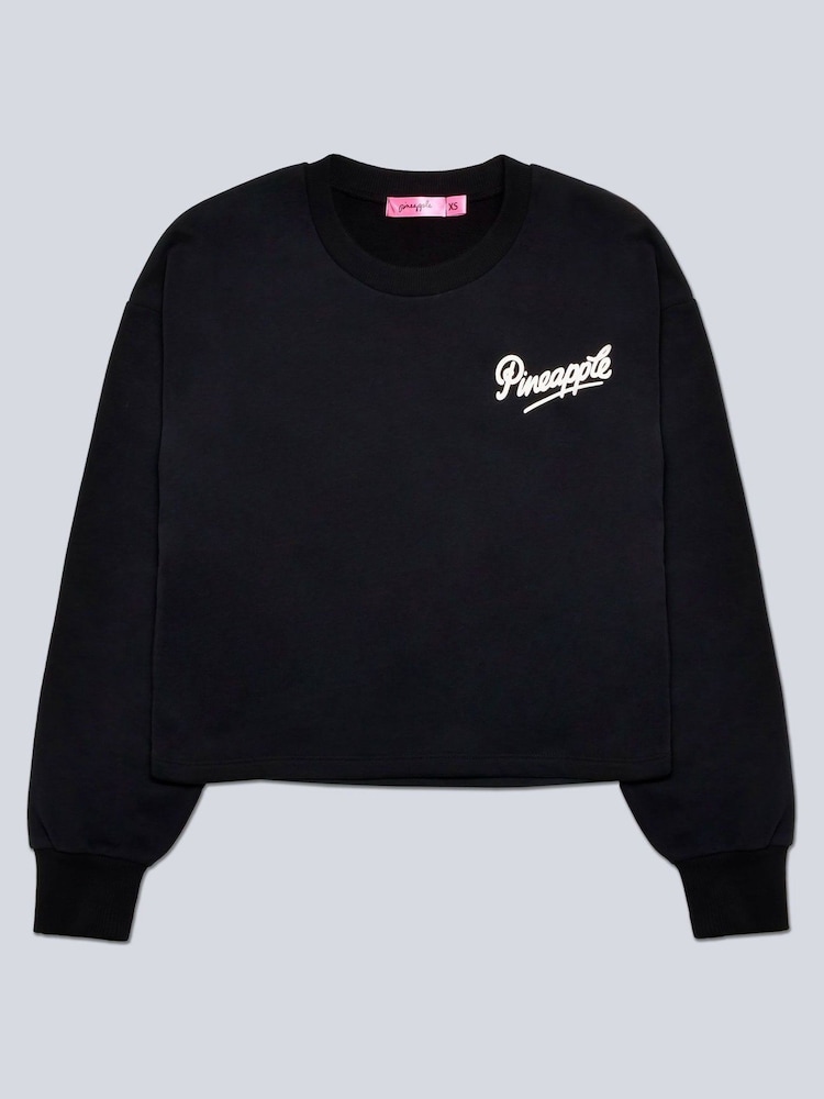 Pineapple Black Logo Womens Midi Crop Sweater - Image 5 of 5