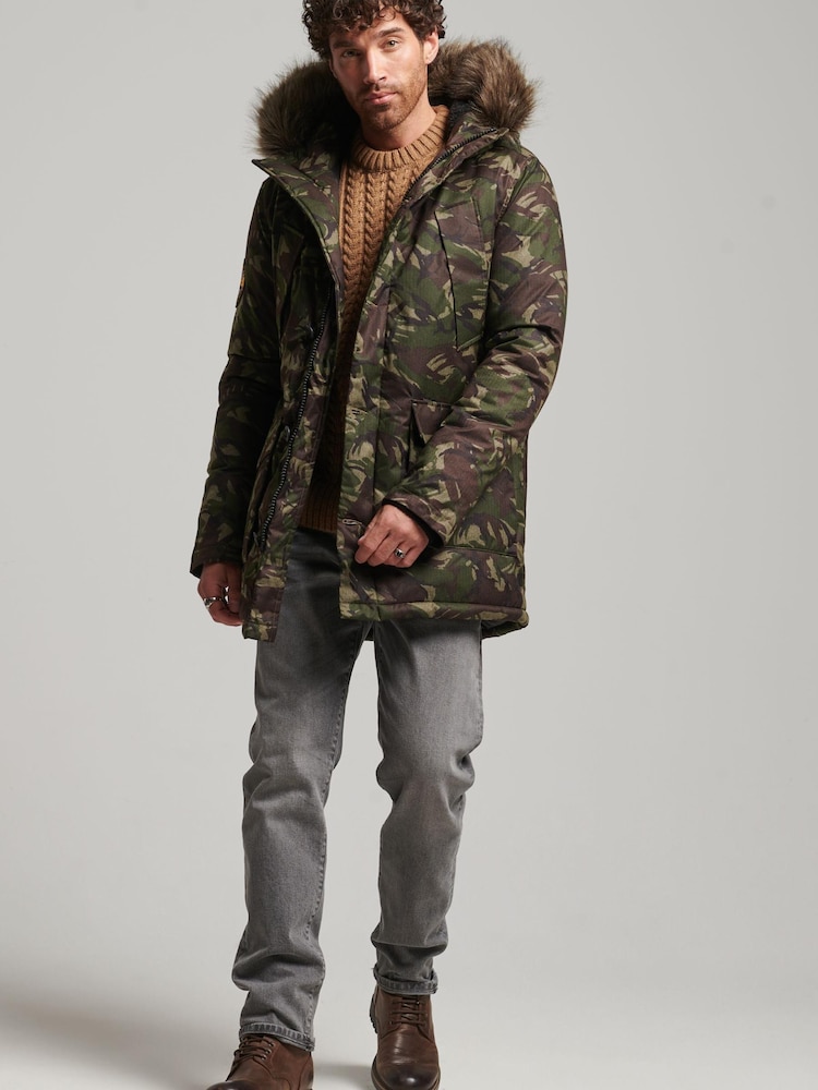 Superdry Grey Everest Parka Coat - Image 2 of 3