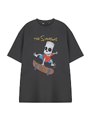 Vanilla Underground Grey The Simpsons Bart Halloween Short Sleeved T-Shirt - Image 1 of 6