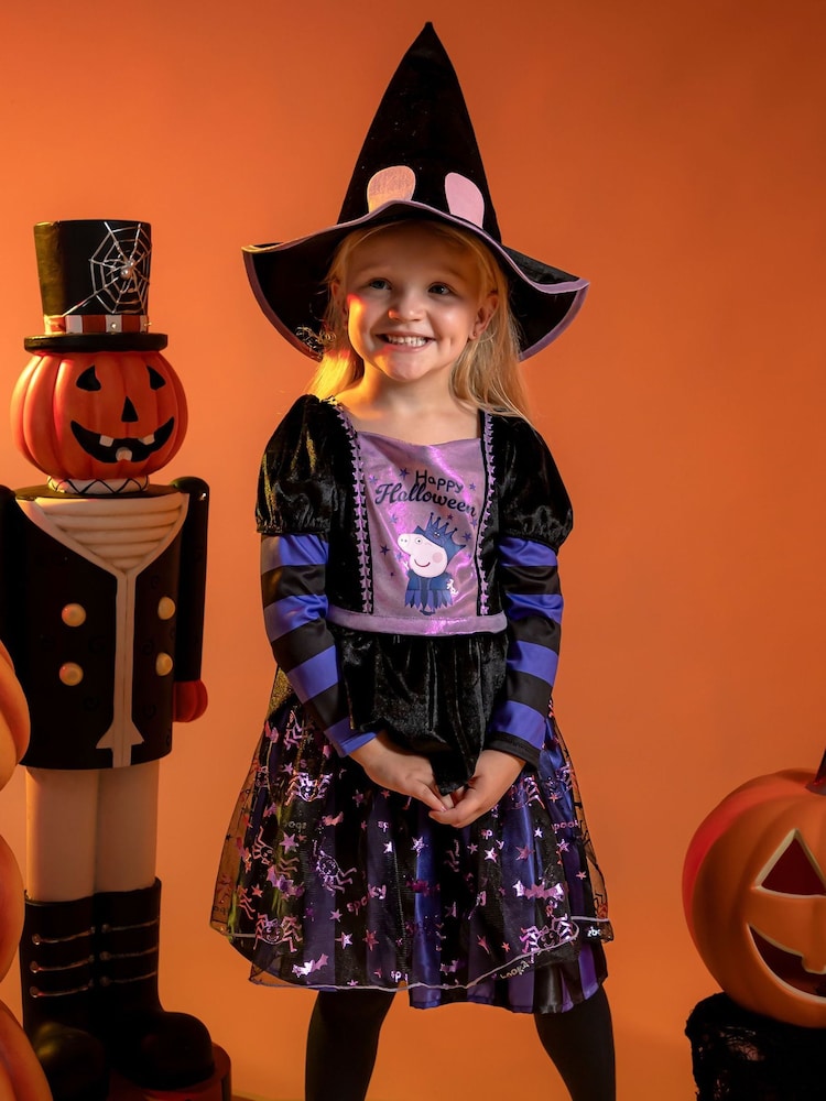 Vanilla Underground Purple Peppa Pig Witch Costume 2 Piece - Image 1 of 6 Vanilla Underground Purple Peppa Pig Witch Costume 2 Piece - Image 1 of 6