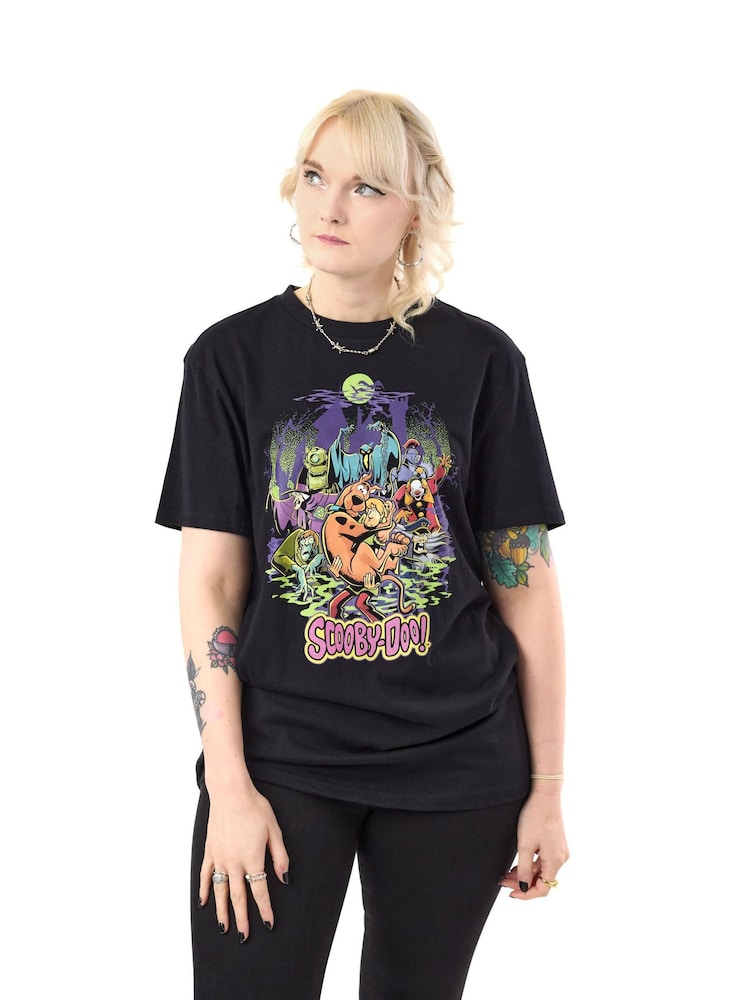 Vanilla Underground Black Scooby Halloween Short Sleeved T-Shirt - Image 2 of 8 Vanilla Underground Black Scooby Halloween Short Sleeved T-Shirt - Image 2 of 8