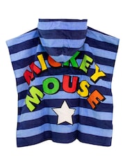 Character Blue Chrome Disney Mickey Mouse Swim & Beach Towel 100% Cotton Poncho - Image 2 of 5