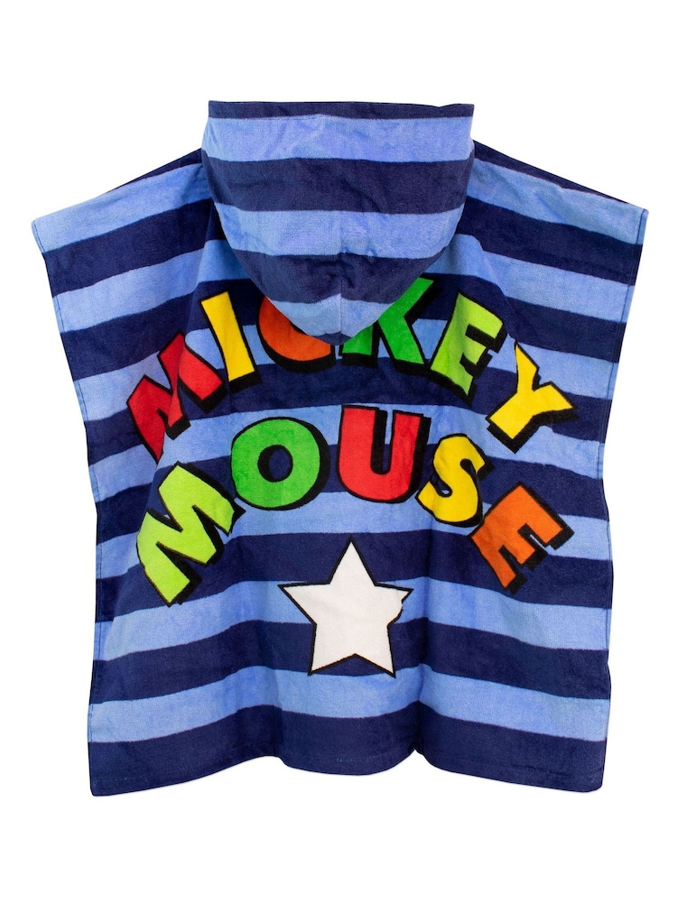 Character Blue Chrome Disney Mickey Mouse Swim & Beach Towel 100% Cotton Poncho - Image 2 of 5