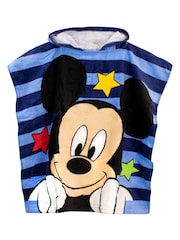 Character Blue Chrome Disney Mickey Mouse Swim & Beach Towel 100% Cotton Poncho - Image 3 of 5
