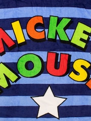 Character Blue Chrome Disney Mickey Mouse Swim & Beach Towel 100% Cotton Poncho - Image 5 of 5