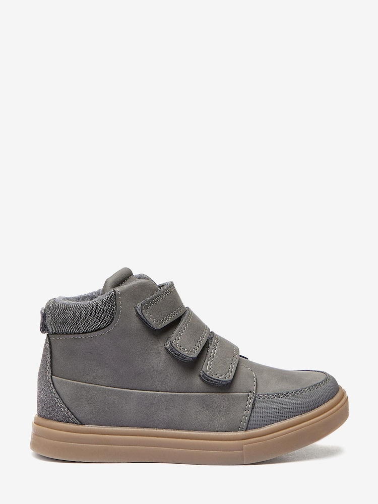 Grey Standard Fit (F) Touch Fastening Boots - Image 1 of 5