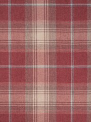 Red Stirling Check Eyelet Lined Curtains - Image 4 of 4