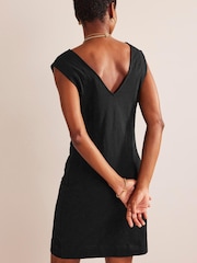 Boden Black Sleeveless Jersey Shift Dress - Image 2 of 5