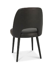Bentley Designs Set of 2 Brown Vintage Weathered Oak Upholstered Chairs - Image 4 of 4