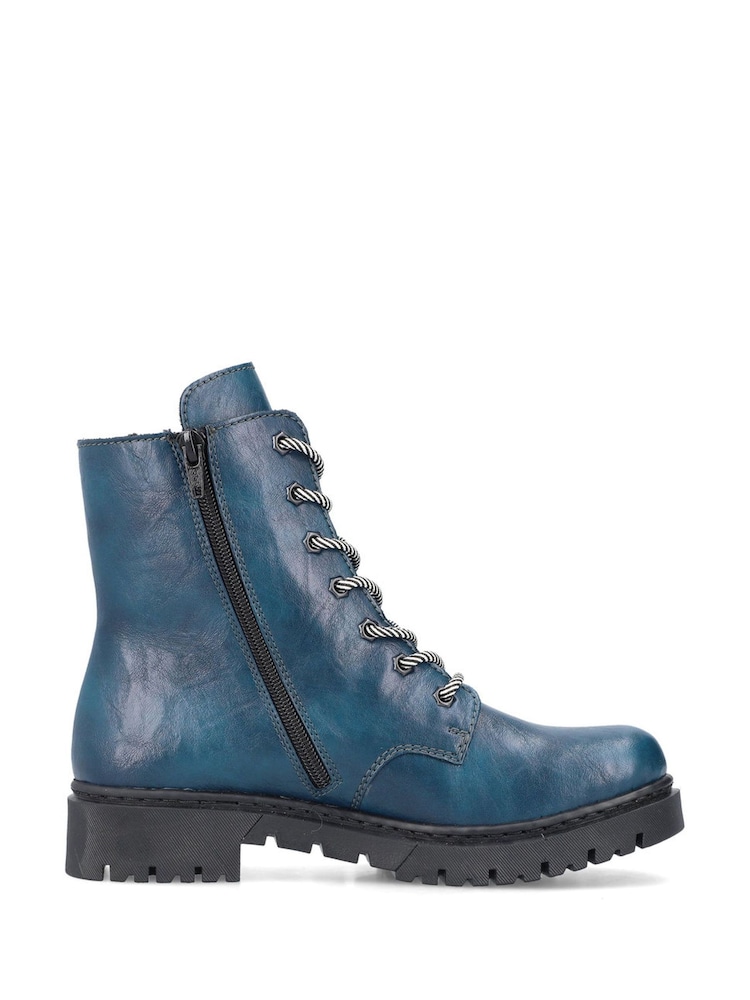 Rieker Womens Blue Zipper Shoes - Image 1 of 10