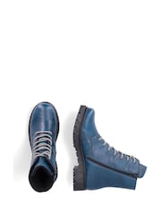 Rieker Womens Blue Zipper Shoes - Image 3 of 10
