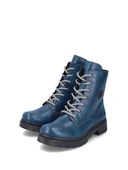Rieker Womens Blue Zipper Shoes - Image 4 of 10