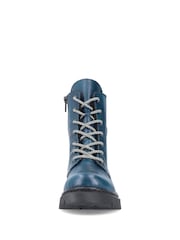 Rieker Womens Blue Zipper Shoes - Image 5 of 10