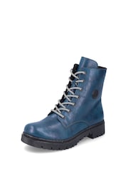 Rieker Womens Blue Zipper Shoes - Image 9 of 10