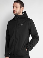 Calvin Klein Golf Black Ultron Waterproof Hooded Jacket - Image 1 of 7
