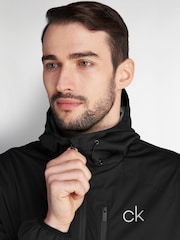 Calvin Klein Golf Black Ultron Waterproof Hooded Jacket - Image 4 of 7