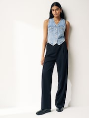 Mid Blue Denim Waistcoat - Image 2 of 8