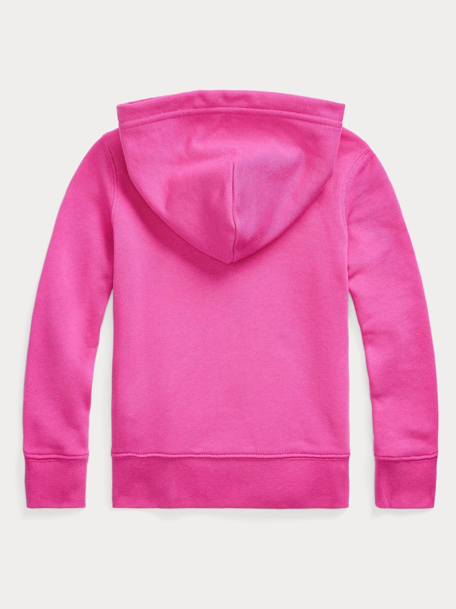 Buy Polo Ralph Lauren Girls Pink Terry Cotton Zip Up Hoodie