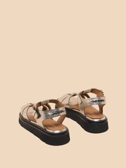 White Stuff Gold Rose Leather Sandals - Image 3 of 4