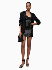 AllSaints Black Haddi Sequin Dress - Image 4 of 7