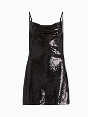 AllSaints Black Haddi Sequin Dress - Image 7 of 7