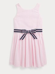 Polo Ralph Lauren Girls Purple Cotton Oxford Dress - Image 1 of 4