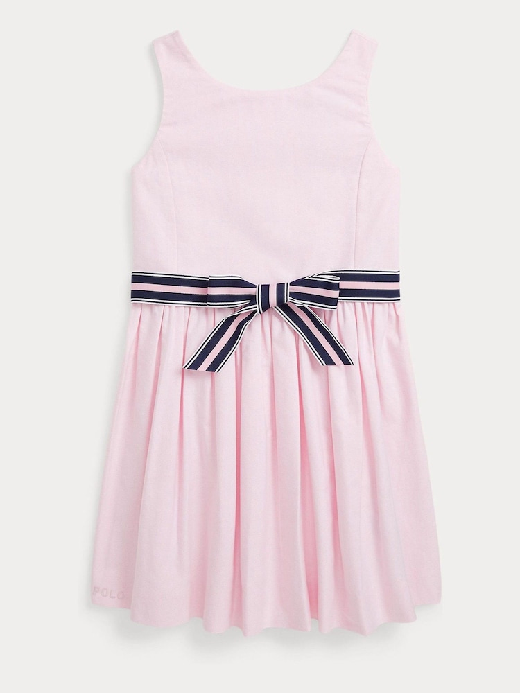 Polo Ralph Lauren Girls Purple Cotton Oxford Dress - Image 1 of 4