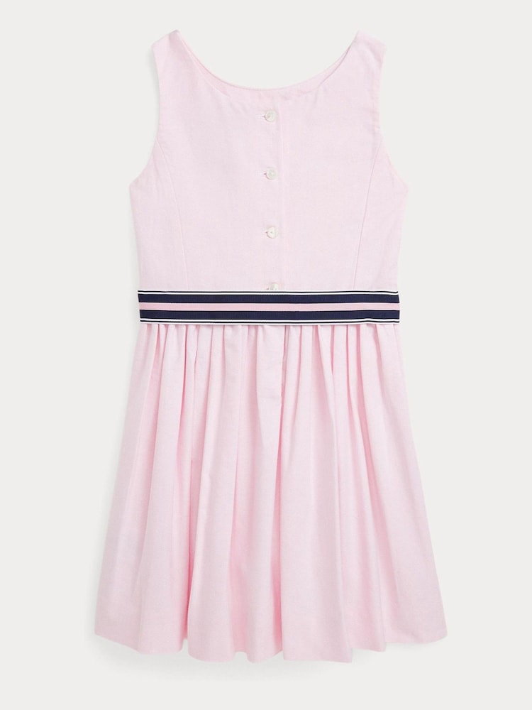 Polo Ralph Lauren Girls Purple Cotton Oxford Dress - Image 2 of 4