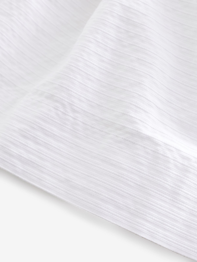 Polo Ralph Lauren Girls Ribbed Cotton White Dress - Image 4 of 4 Polo Ralph Lauren Girls Ribbed Cotton White Dress - Image 4 of 4