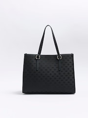 River Island Black Jacquard Panel Shopper Bag - Image 3 of 5