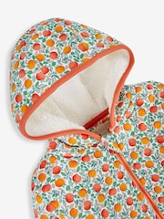JoJo Maman Bébé Rust Orange Floral Hedgehog Cosy Hoodie - Image 3 of 4