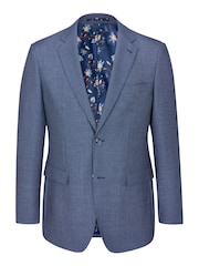 Skopes Blue Tailored Fit Watson Wool Blend Suit: Jacket - Image 3 of 4