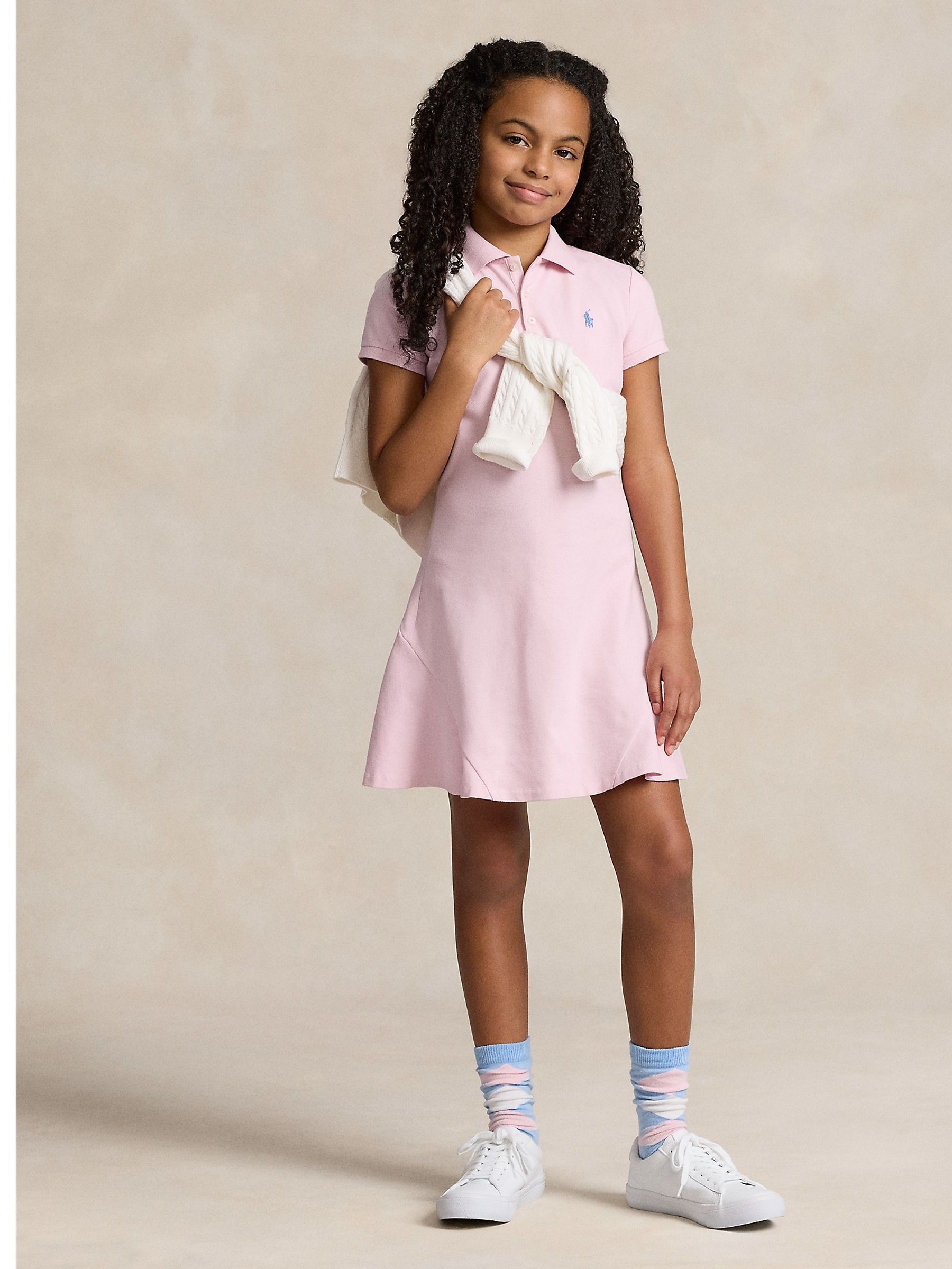 Buy Polo Ralph Lauren Girls Pink Polo Dress from Next Luxembourg