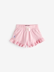 Polo Ralph Lauren Girls Pink Ruffled Stretch Mesh Shorts - Image 1 of 2