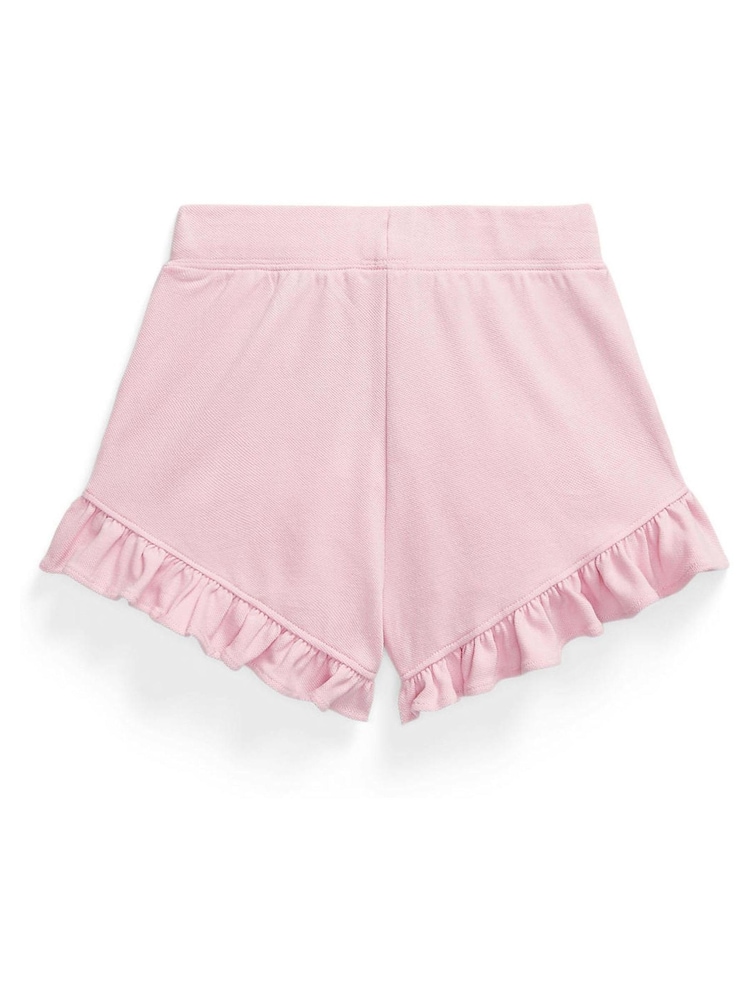 Polo Ralph Lauren Girls Pink Ruffled Stretch Mesh Shorts - Image 2 of 2