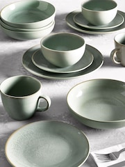 Sage Green Logan Reactive Glaze 12 Piece Dinner Set - Image 1 of 4