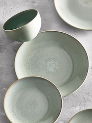 Sage Green Logan Reactive Glaze 12 Piece Dinner Set - Image 2 of 4
