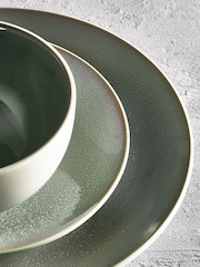 Sage Green Logan Reactive Glaze 12 Piece Dinner Set - Image 3 of 4