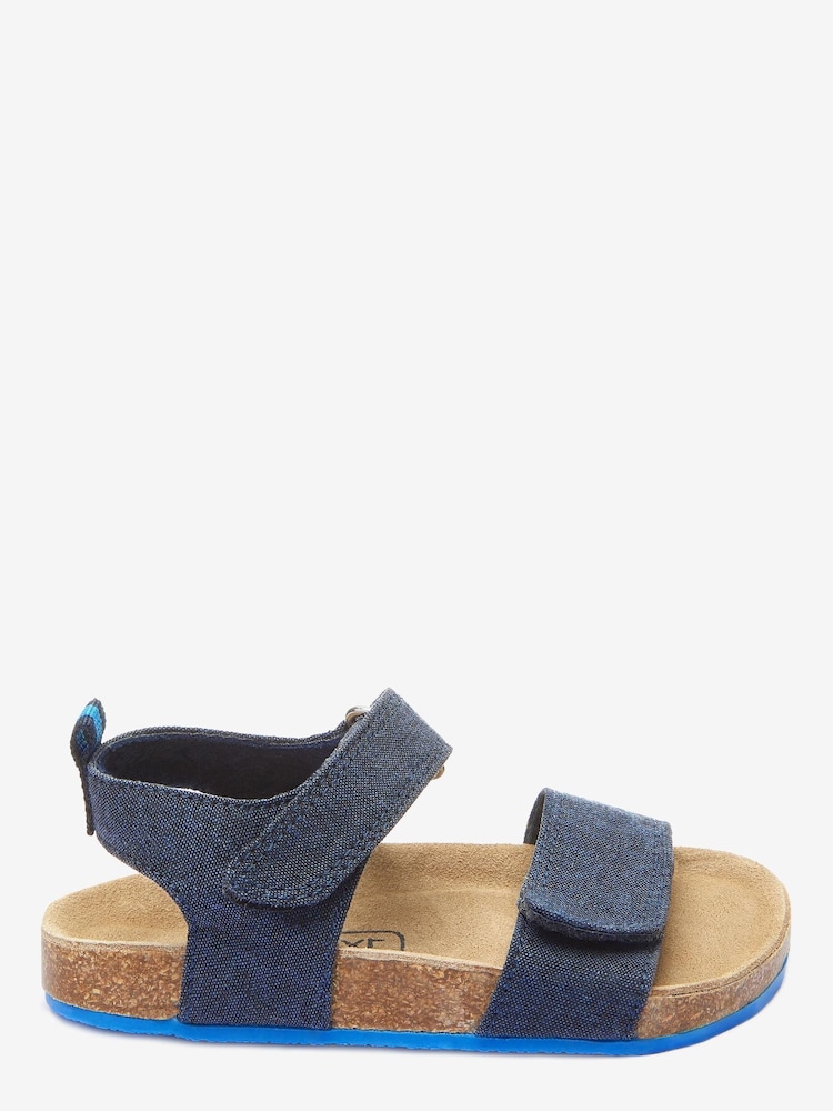 Navy Standard Fit (F) Corkbed Comfort Sandals - Image 4 of 4