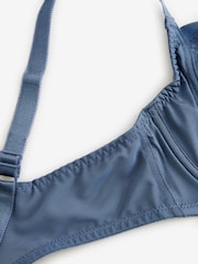 Blue DD+ Non Pad Balcony Smoothing Animal Mesh Underwired with Side Support Bra - Image 6 of 7