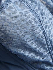Blue DD+ Non Pad Balcony Smoothing Animal Mesh Underwired with Side Support Bra - Image 7 of 7