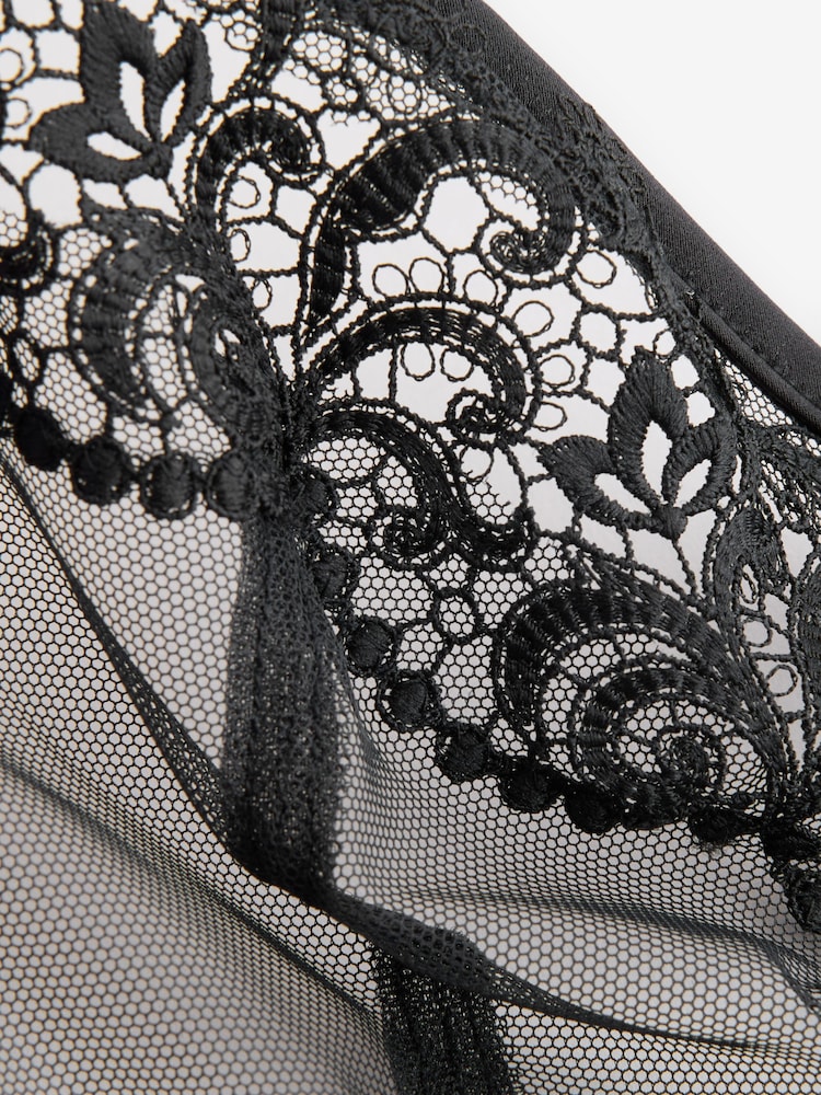 Noir - A-E Embroidered Bra - Image 5 of 6