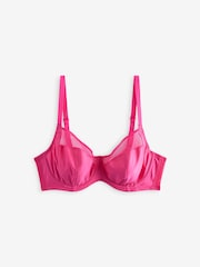 Red/Bright Pink/Neutral DD+ Non Pad Full Cup Bras 3 Pack with Side Support - Image 8 of 10